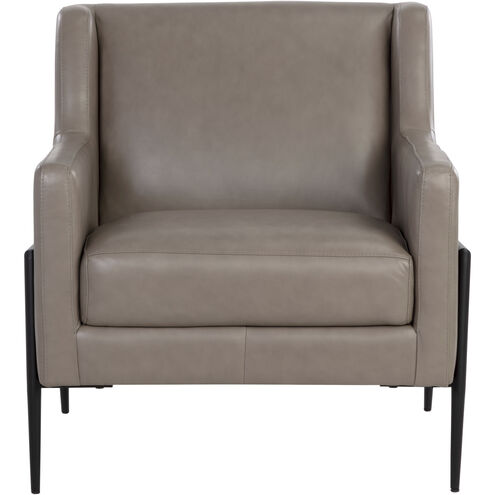 Talula Alpine Grey Leather Lounge Chair